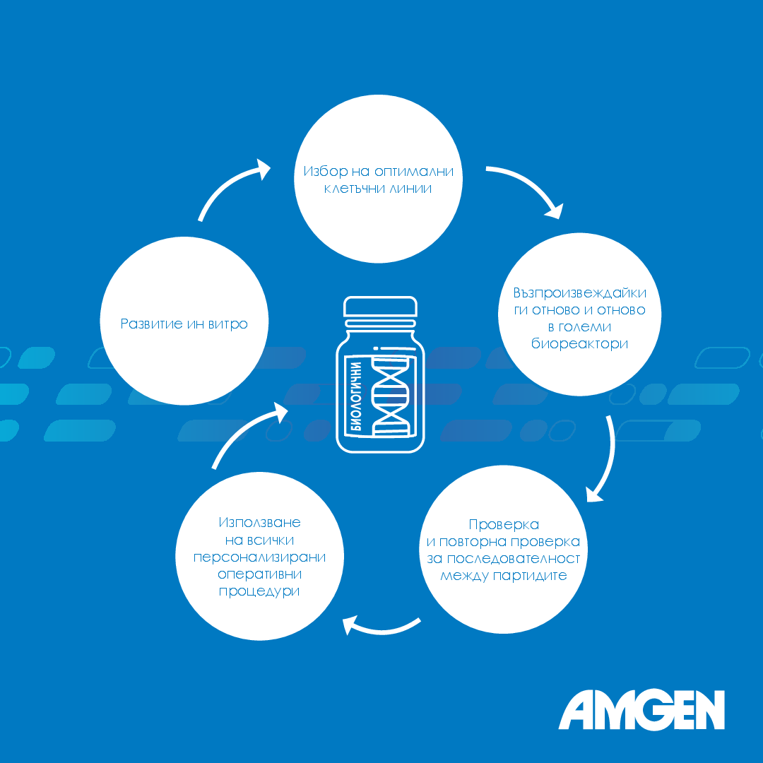 Диаграма на цикъла на процеса на разработка на биологични лекарстветни продукти